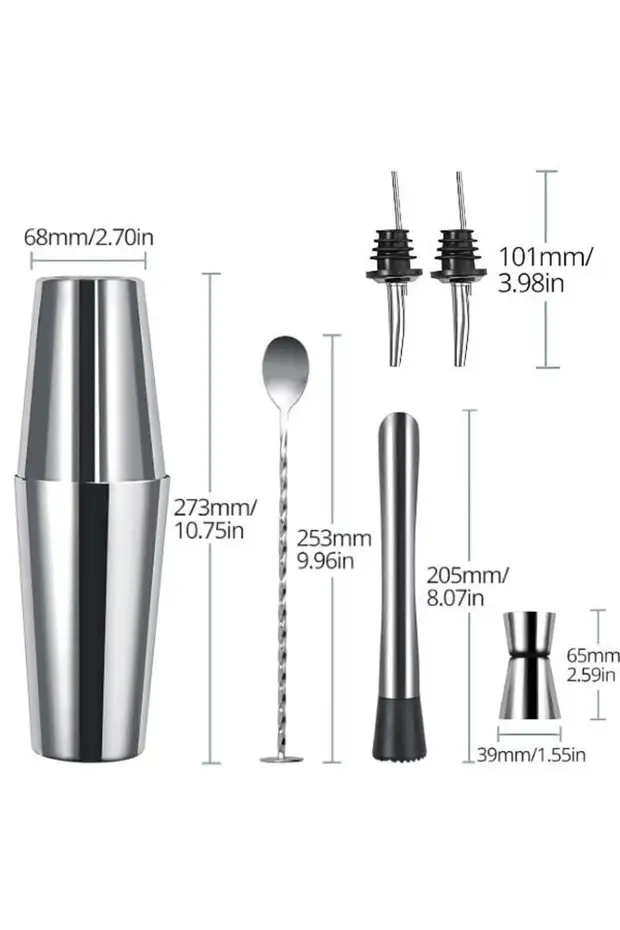 6 Parça Avantajlı Kokteyl Set Boston Shaker (750ml) 6 Parça Avantajlı Kokteyl Set Boston Shaker (750ml)